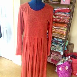 Red Gudrun Sjoden linen knit dress